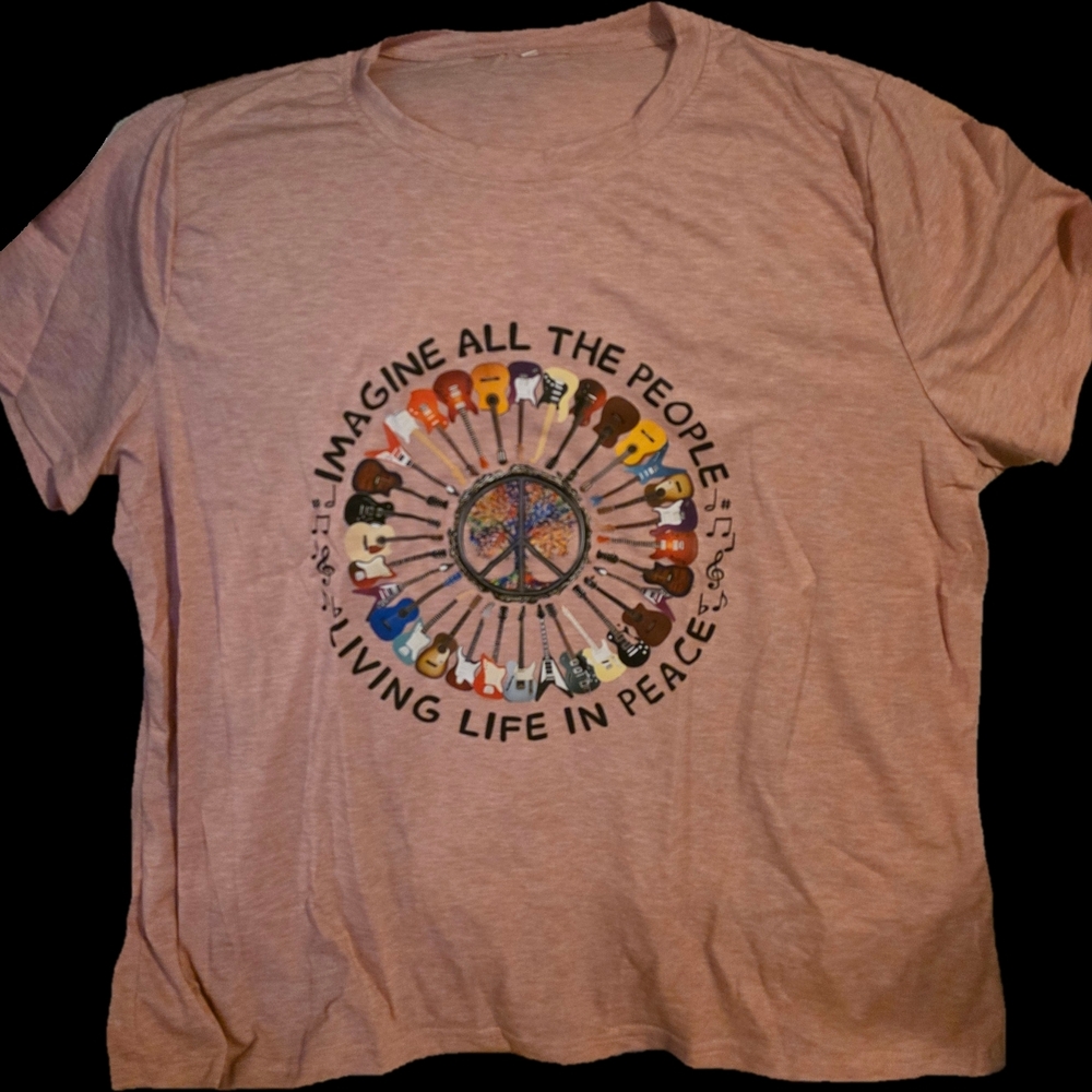 Peace Graphic T-Shirt - Pink